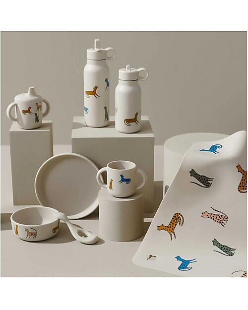 Liewood Vivi Tableware Set - Leopard - Multi Mix - 100% Silicone Meal Sets