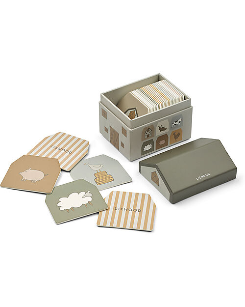 Liewood Wallis Memory Game - Farm - 30 Pieces - 100% FSC Paper Memory Games