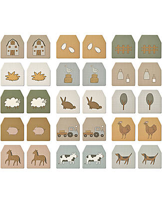 Liewood Wallis Memory Game - Farm - 30 Pieces - 100% FSC Paper Memory Games