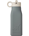 Liewood Warren Bottle in Silicone - Dino - Blue Wave - 350 ml Non-Thermal Water Bottles
