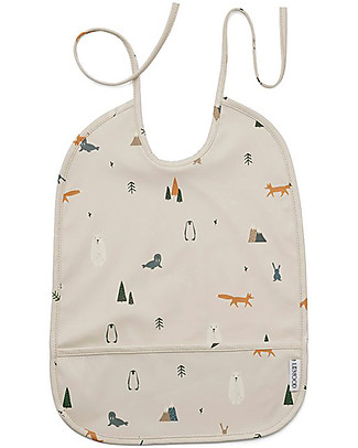 Liewood Waterproof Bib with Pocket - Arctic Mix - 100% recycled materials! Waterproof Bibs