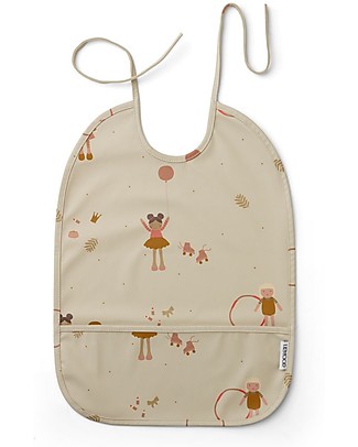 Liewood Waterproof Lai Bib with Pocket - Doll Sandy Mix - 100% Recycled Materials! Waterproof Bibs