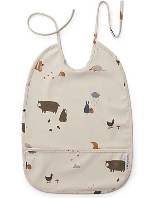 Liewood Waterproof Lai Bib with Pocket - Friendship Sandy Mix - 100% recycled materials! Waterproof Bibs