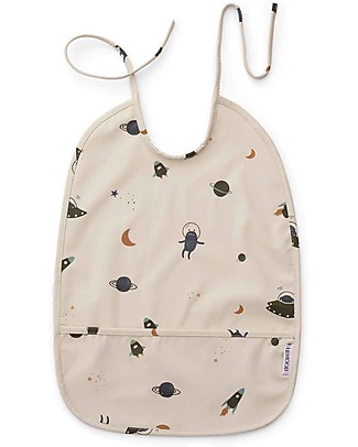 Liewood Waterproof Lai Bib with Pocket - Space Sandy Mix - 100% recycled materials! Waterproof Bibs