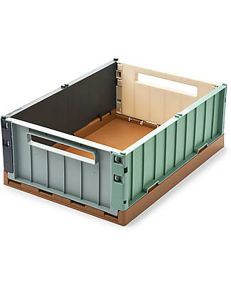 Liewood Weston Large Storage Box with Lid - Sea Blu Multi Mix - 19.5x36x50 cm Storage organisers