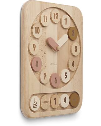 Liewood Yelena Toy Clock - Wood - Rose Multi Mix Montessori Toys