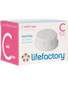 Lifefactory Baby Bottle Flat Cap Set (2 White Caps) Baby Bottles Accessories