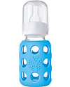 Lifefactory Glass Baby Bottle with Silicone Sleeve - 4 oz/120 ml - Sky Blue Baby Bottles Accessories