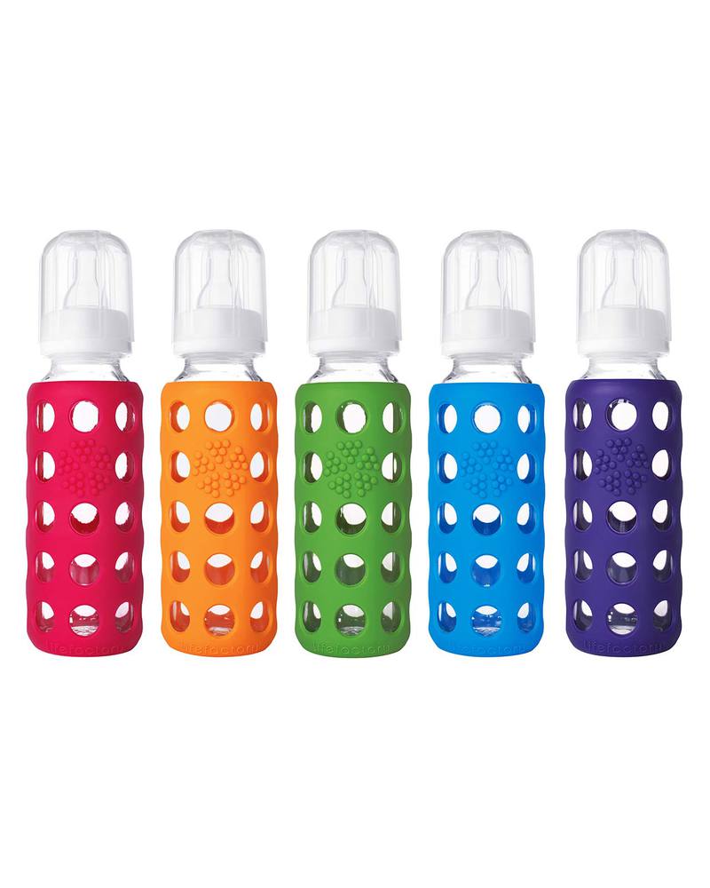 EXCEART Silicone Baby Bottles 4pcs Nursing Bottle Sleeves Baby Bottle  Covers Silicone Baby Bottle Protectors Bottle Baby Bottle (Mixed Color)  Infant Bottles Assorted Color 12X7CM