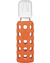 Lifefactory Glass Baby Bottle with Silicone Sleeve - 9 oz/250 ml - Papaya Baby Bottles Accessories