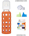 Lifefactory Glass Baby Bottle with Silicone Sleeve - 9 oz/250 ml - Papaya Baby Bottles Accessories