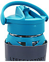 Lifefactory Glass Bottle with Asix Straw Cap and Silicone Sleeve - 22 oz/ 650 ml - Ultramarine Bottle Accessories