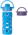 Lifefactory Glass Bottle with Flip Cap and Silicone Sleeve - 12 oz/350 ml - Ocean Blue Bottle Accessories