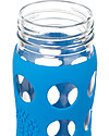Lifefactory Glass Bottle with Straw Cap and Silicone Sleeve - 22 oz/ 650 ml - Ocean Blue Bottle Accessories