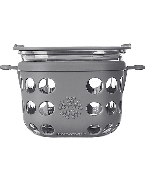 Lifefactory Heat Resistant Glass Food Container 475ml - Graphite Food Containers