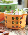 Lifefactory Heat Resistant Glass Food Container 475ml - Orange Food Containers