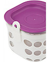 Lifefactory Heat Resistant Glass Food Container 475ml - Whire/Huckleberry Food Containers