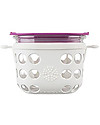 Lifefactory Heat Resistant Glass Food Container 475ml - Whire/Huckleberry Food Containers