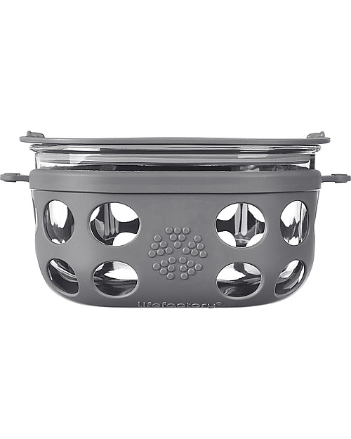 Lifefactory Heat Resistant Glass Food Container 950ml - Graphite Food Containers