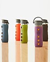 Lifefactory Insulated Glass Bottle - Mug To Go with Keep Warm Insulating Sleeve - 475 ml / 16oz - Sage Thermos Bottles
