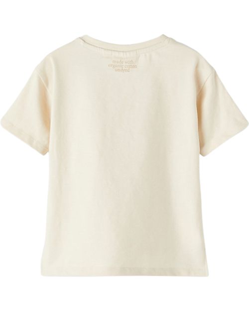Lil Atelier Asymmetrical T-Shirt - Turtledove - Organic Cotton T-shirts