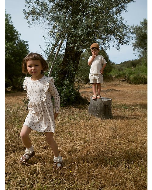 Lil Atelier Asymmetrical T-Shirt - Turtledove - Organic Cotton T-shirts