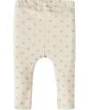 Lil Atelier Baby Leggings - Fog Floral Print - Cotton and Lyocell TENCEL Leggings