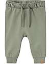 Lil Atelier Baby Pants - Seagrass - Organic Cotton - Adjustable Waist Trousers