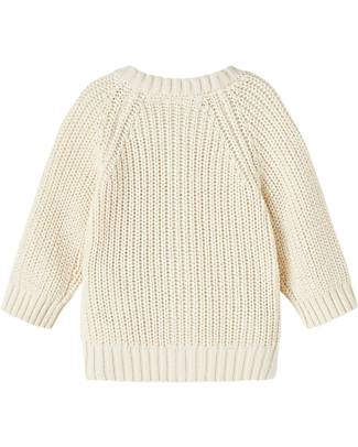 Lil Atelier Cardigan with Buttons - Turtledove - 100% Organic Cotton Cardigans
