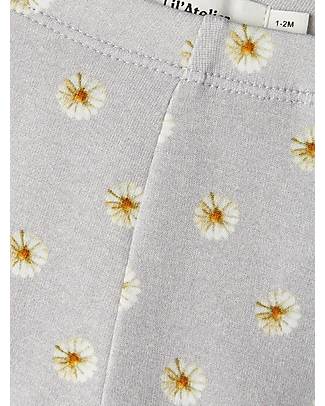 Lil Atelier Floreal Leggings - Grey - Cotton Leggings