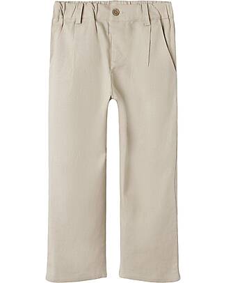 Lil Atelier Linen Trousers - Beige - Adjustable Waist Trousers