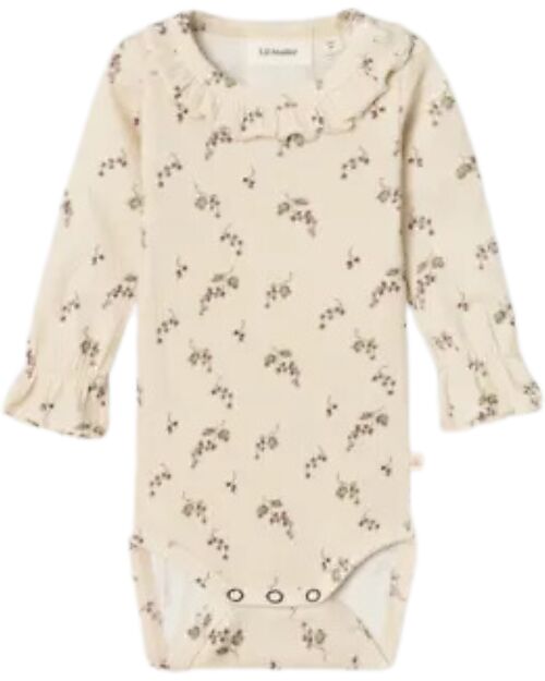 Lil Atelier Long Sleeves Bodysuit - Birch - Organic Cotton Long Sleeves Bodies