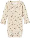 Lil Atelier Long Sleeves Bodysuit - Birch - Organic Cotton Long Sleeves Bodies