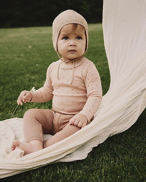 Lil Atelier Long Sleeves Bodysuit - Rugby Tan - Organic Cotton Long Sleeves Bodies