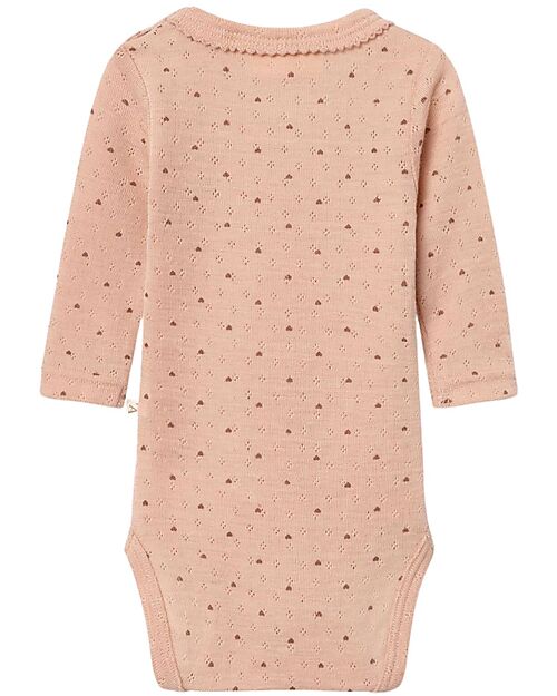 Lil Atelier Long Sleeves Bodysuit - Rugby Tan - Organic Cotton Long Sleeves Bodies