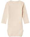 Lil Atelier Long Sleeves Bodysuit - Sandshell - Organic Cotton Long Sleeves Bodies