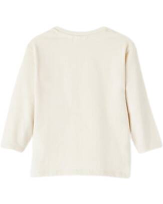 Lil Atelier Loose Top with long sleeve - Wood Ash - with Front Pocket - 95% Organic Cotton Long Sleeves Tops