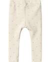 Lil Atelier Ribbed Leggings - Pois - Birch - Organic Cotton Leggings