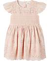 Lil Atelier Short Sleeve Ruffle Dress - Peach Blush - Cotton Dresses_