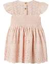 Lil Atelier Short Sleeve Ruffle Dress - Peach Blush - Cotton Dresses_