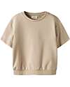 Lil Atelier Short Sleeve Sweatshirt - Beige - Cotton Sweatshirts