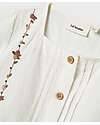 Lil Atelier Short-Sleeved Shirt - White - Floral - 100% Organic Cotton Shirts And Blouses