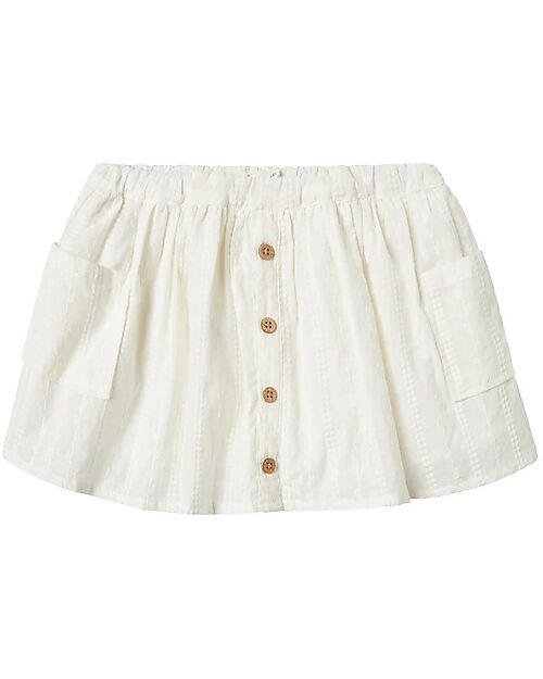 Lil Atelier Skirt Jazelle - White - 100% Organic Cotton Skirts