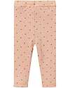 Lil Atelier Slim Fit Leggings with Elastic Waistband - Rugby Tan - 100% Wool Leggings
