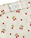 Lil Atelier Slim Shorts With Cherries - Bright White - Organic Cotton Shorts