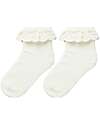 Lil Atelier Socks with Ruffle Edge - White - Cotton Socks