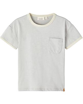 Lil Atelier T-Shirt With Pocket - Harbor Mist - 100% Organic Cotton T-shirts