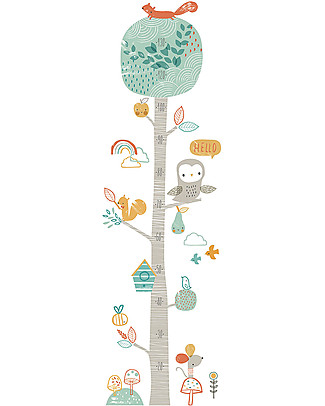Lilipinso Adhesive Growth Chart - Woodland Wall Stickers