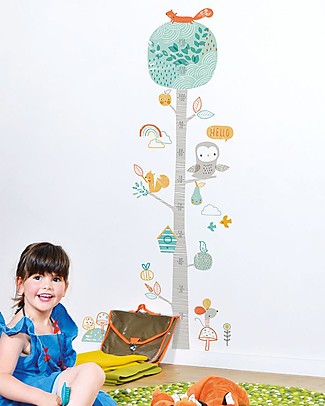 Lilipinso Adhesive Growth Chart - Woodland Wall Stickers