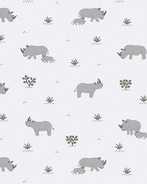 Lilipinso Non-woven Wallpaper - 50 x 1000 cm - Rhinos Wall Stickers